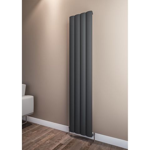 Алюминиевый радиатор черный 375 х 1800 (4) Кавала — фото 2