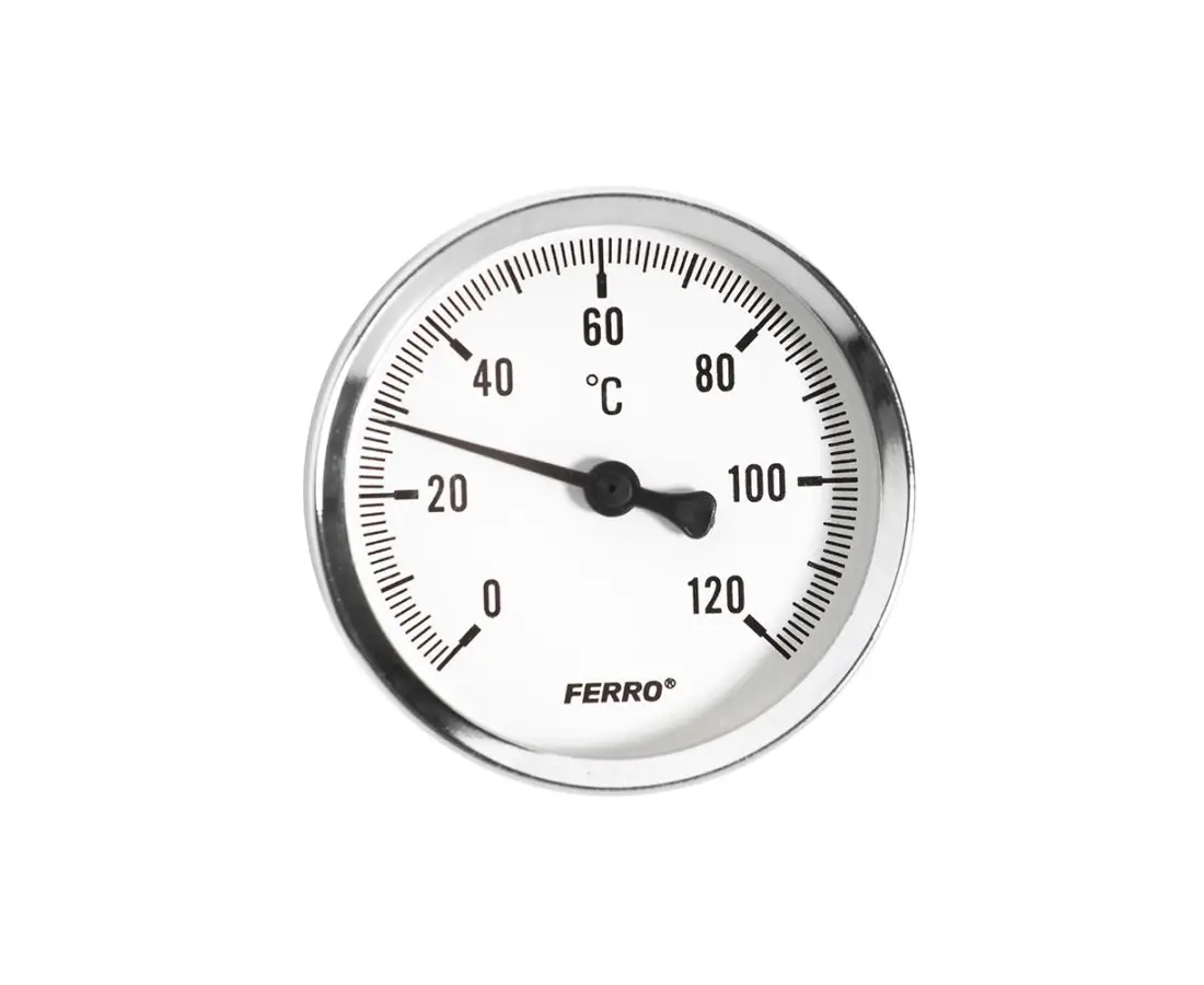 Термометр 63 мм 1/2 осевой 0-120C T63120A Ferro