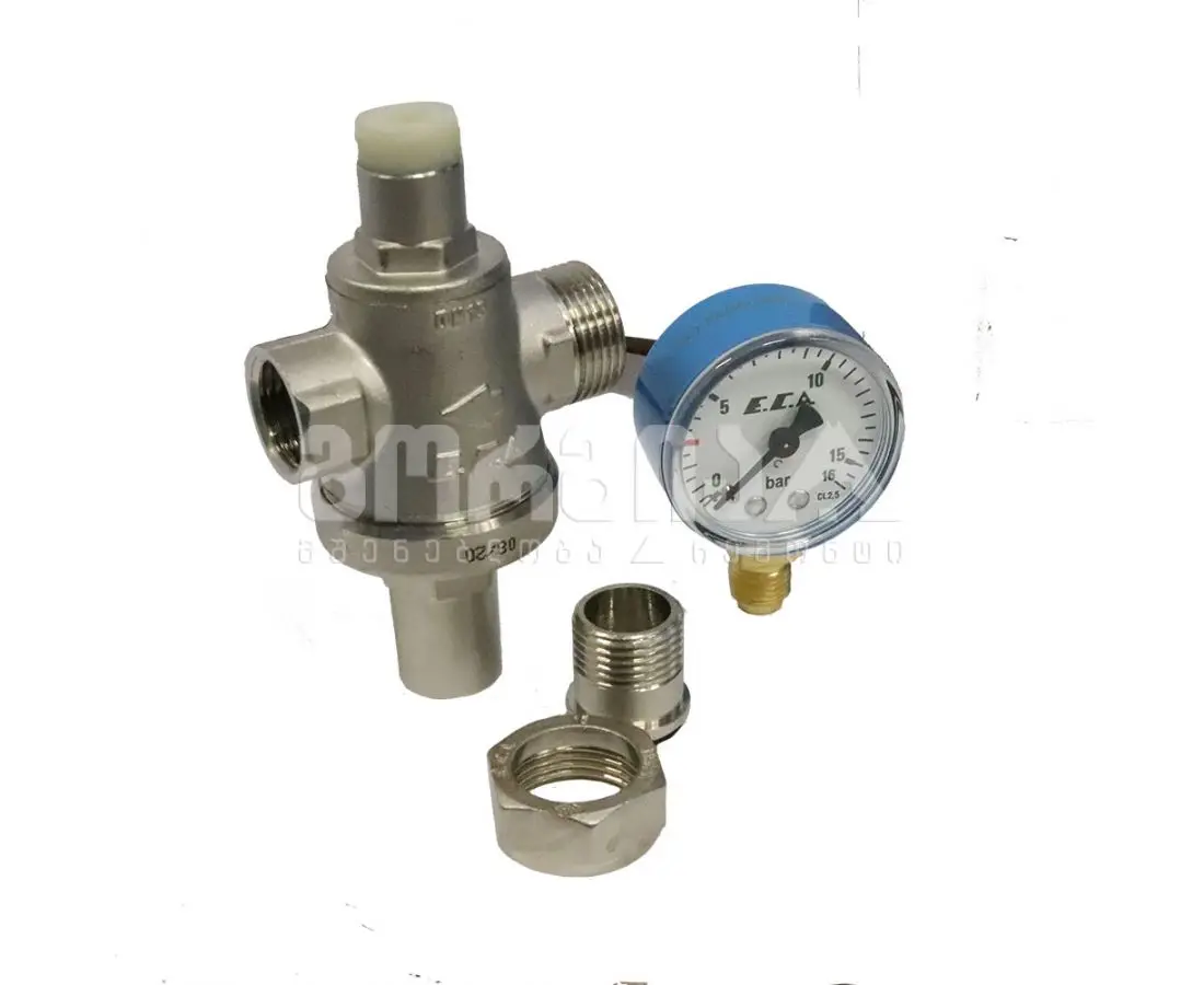 Регулятор давления воды с преобразователем 1/2 и манометром ECA — фото 1