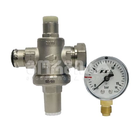 Регулятор давления воды с преобразователем 1/2 и манометром ECA — фото 2