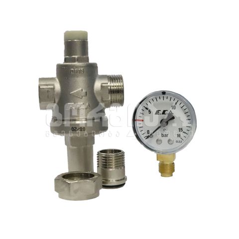 Регулятор давления воды с преобразователем 1/2 и манометром ECA — фото 3