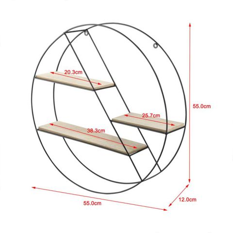 Полка металлическая 3 55*12*55 — фото 2