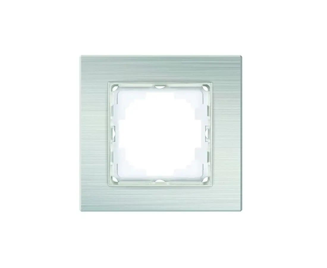 Алюминиевая одинарная рамка allegra серебристая - 25GS0091