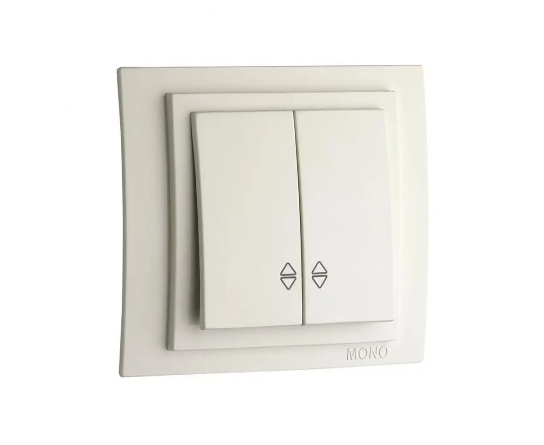 Переключатель обратный двойной LARISSA кремовый - 103-171723-111