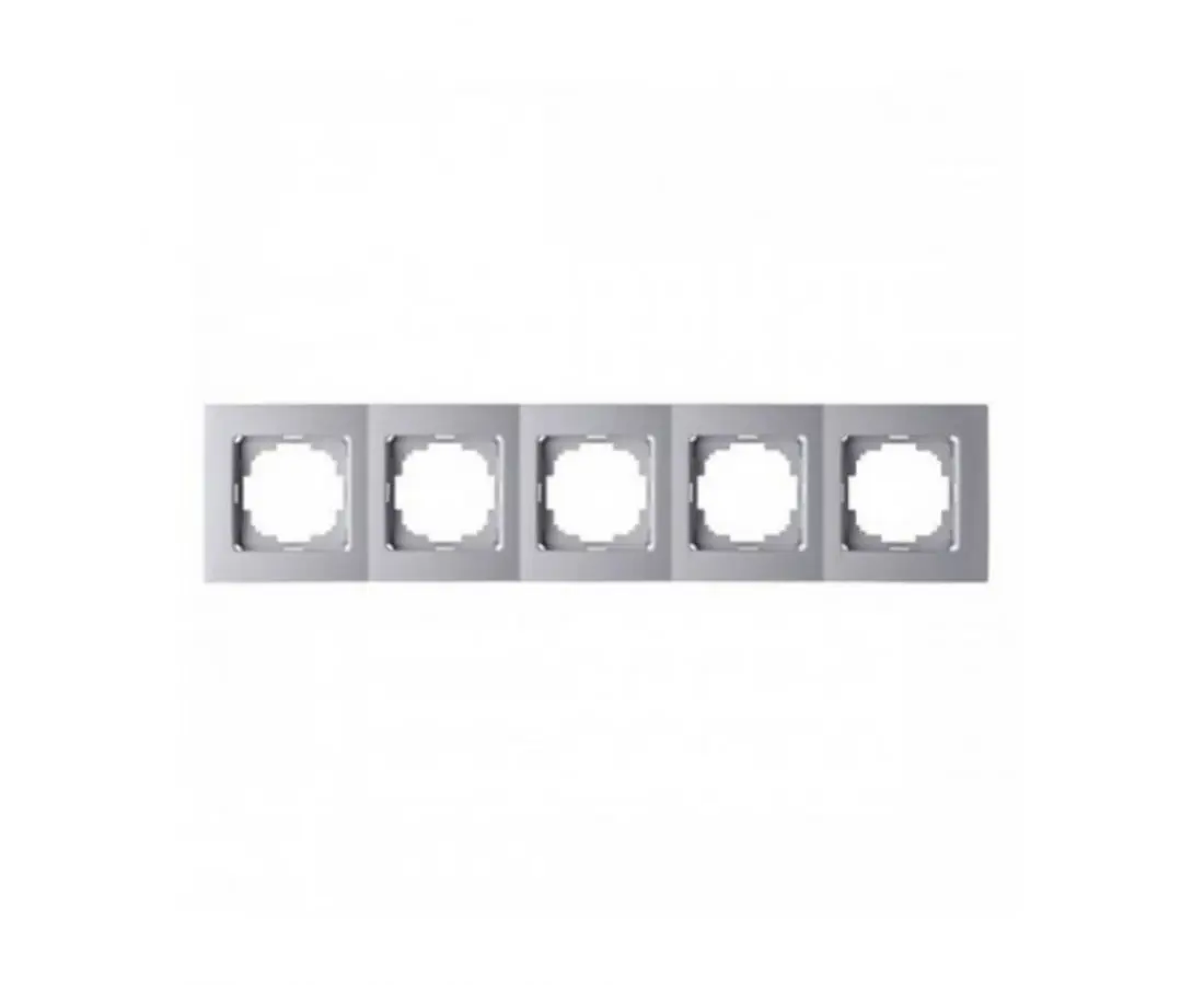 Рамка пятитурана серебристая - 24130095