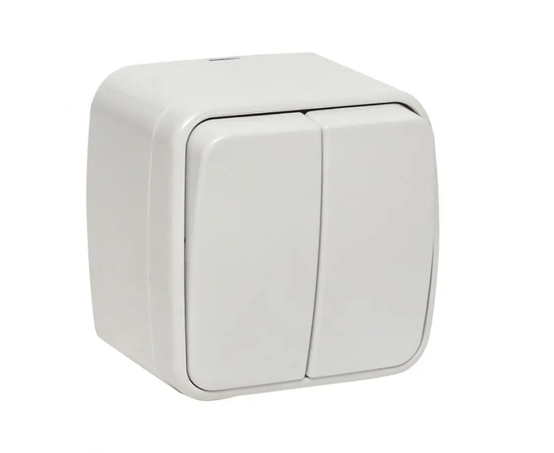 Розетка внешняя 2-кнопочная 10А minskiEKF — фото 1