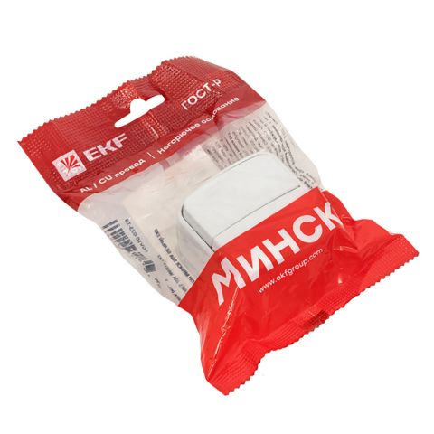 Розетка внешняя 2-кнопочная 10А minskiEKF — фото 2