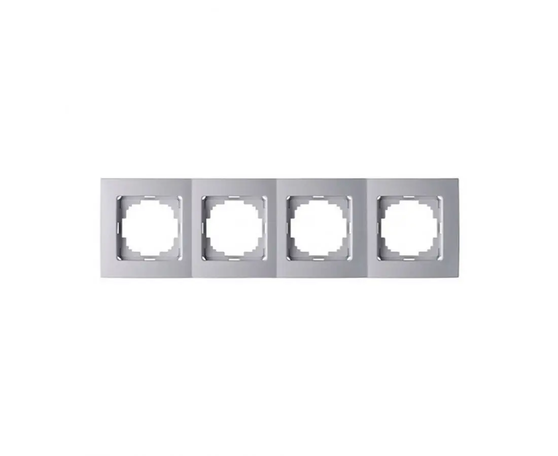 Рама четырехтурана серебристая - 24130094