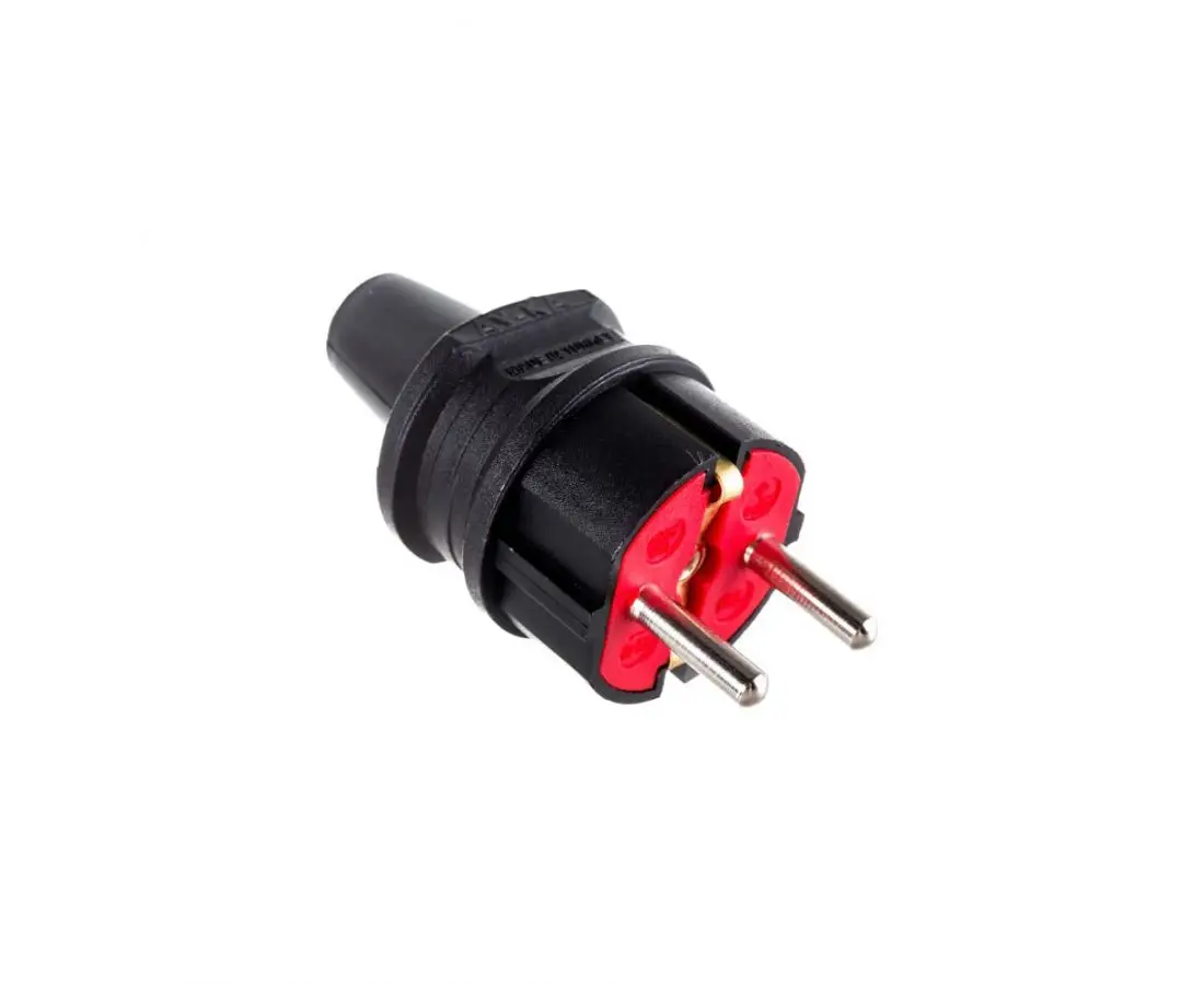 Вилка AY-KA с заземлением черная - 79 115 00