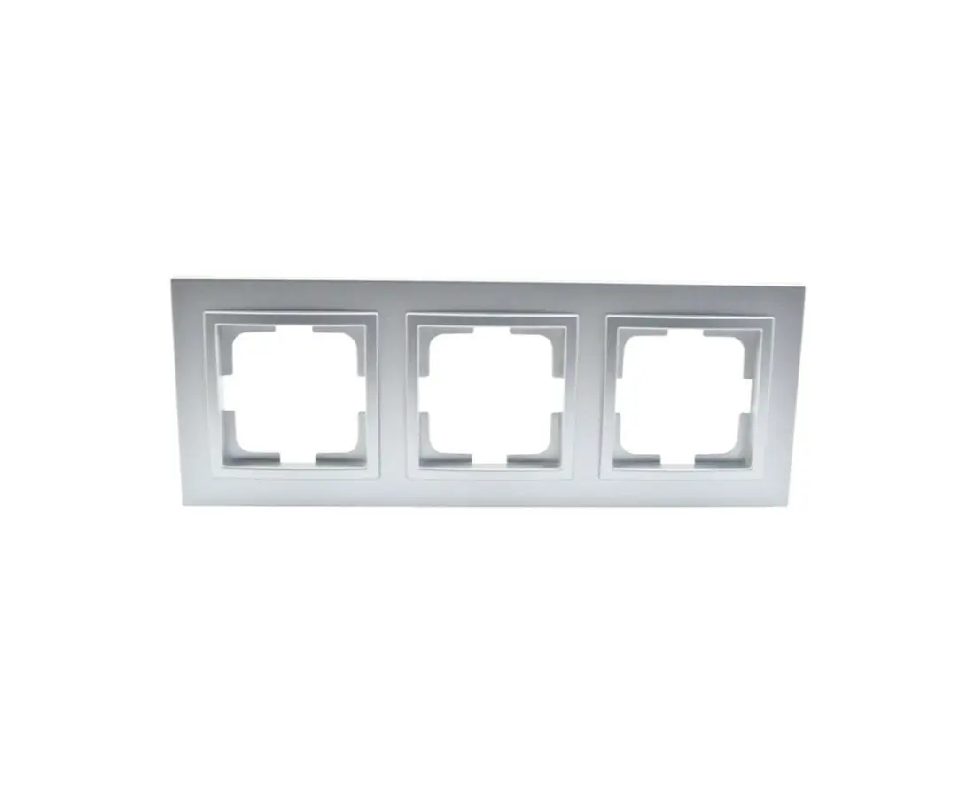 Рамка тройная ДЕСПИНА Серебро - 102-210000-162