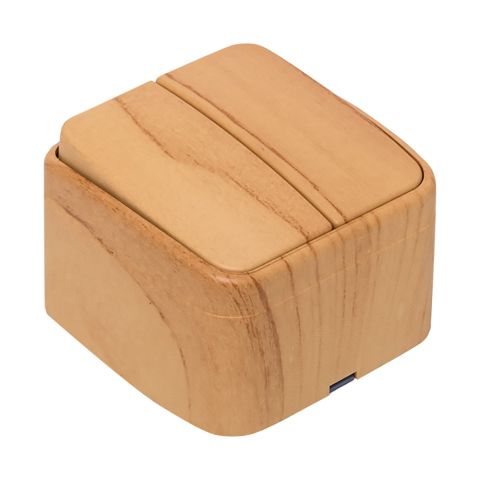 Выключатель наружного освещения деревянный 2 кнопки 10А Мински EKF — фото 2