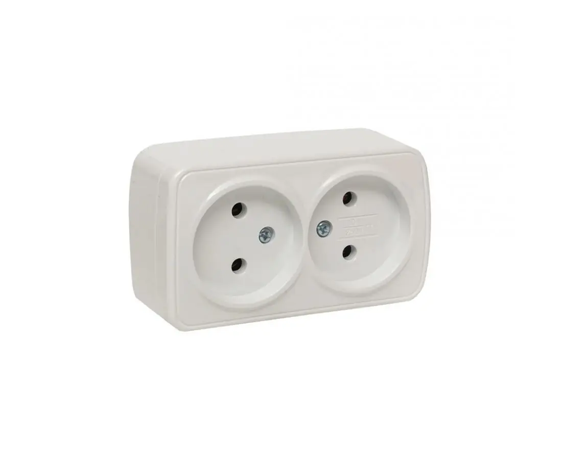 Розетка 2 розетки 10А уличная-Минск EKF