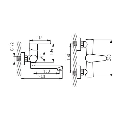 Полотенцедержатель ALGEO BAG3 настенный — фото 2