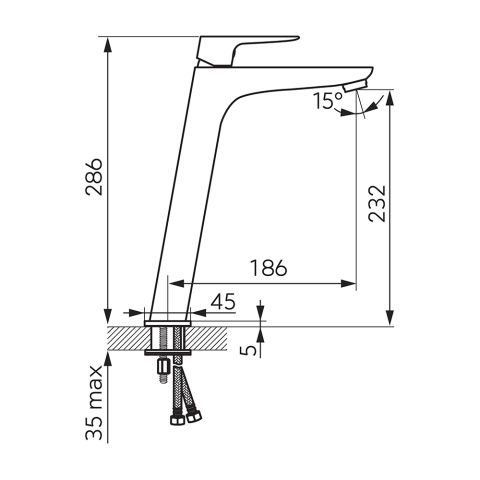 Смеситель для полотенец высокий черный LIPPI ECOLOGICA BLP2LEABL — фото 2