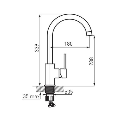 Смеситель кухонный гранитный FREYA BFR41S — фото 2