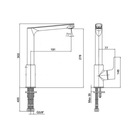 Смеситель для кухни Luna 102118043EX — фото 2