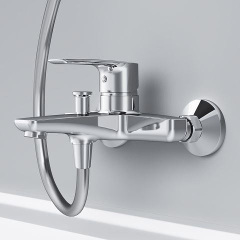 Смеситель для ванной хром Gem F90A10000 — фото 3