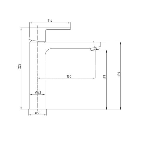 Смеситель для полотенец НИТА высокий 102188041GE1 — фото 2