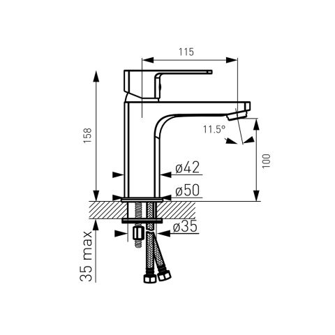 Смеситель для полотенец ALBA BLB2VL — фото 2