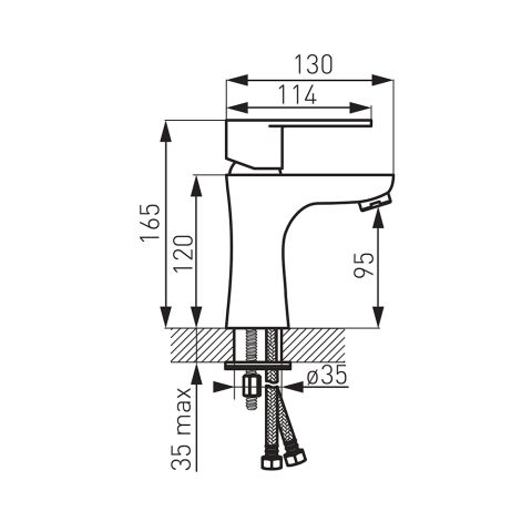 Вешалка для полотенец низкая, черный ALGEO BAG2BL — фото 3