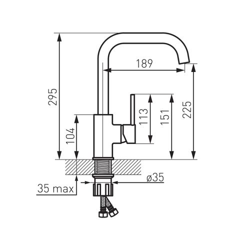 Смеситель кухонный FREYA BFR42S — фото 2