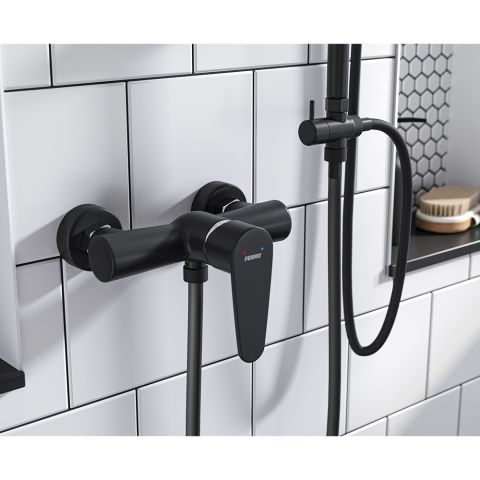 Смеситель для душа черный ALGEO BAG7BL — фото 2