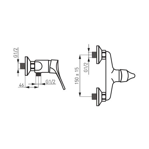 Смеситель для душа STILLO BSL7 — фото 2