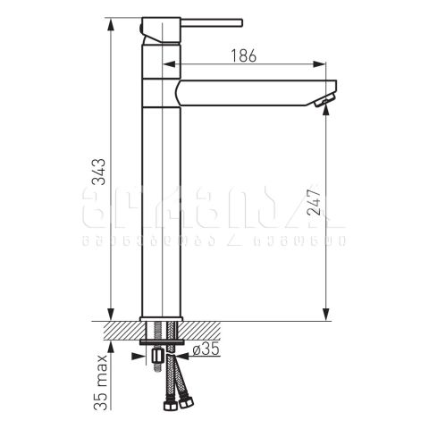 Смеситель для полотенец FIESTA высокий BFI2L — фото 2
