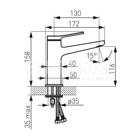 Смеситель для полотенец черный Stratos BSC2BL — фото 2
