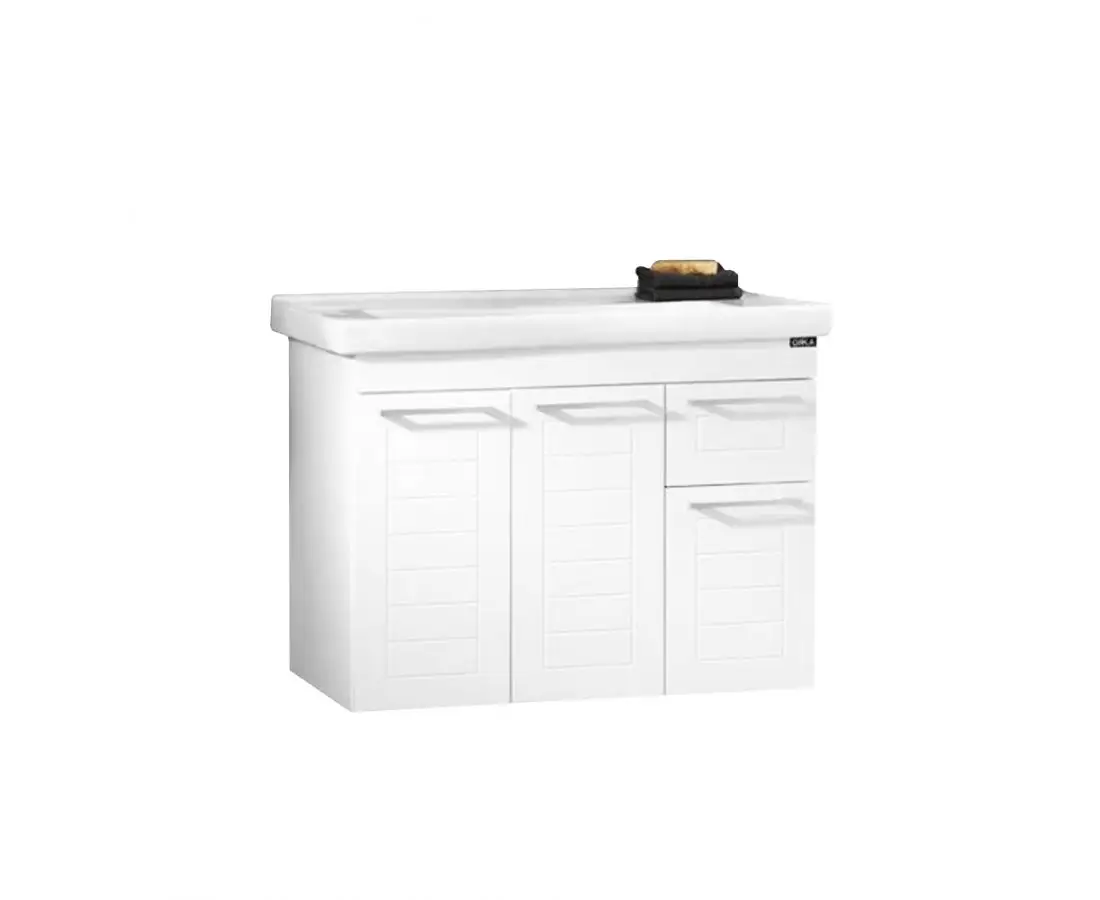 Мебель для ванной PERGE 100 см белая нижняя часть — фото 1