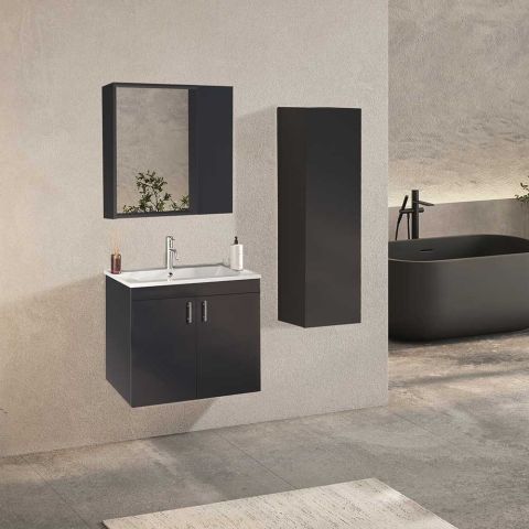 Комплект мебели для ванной комнаты 65 см KAYRA ANTHRACITE — фото 2