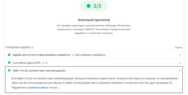 PageSpeed Insights - agent review 3/3