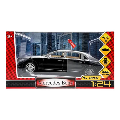 Машинка металлическая Mercedes-Benz, 23 см, свет, звук, инерционная, Технопарк