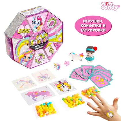 Игрушка - сюрприз с предсказаниями Sweeteees, конфеты, игрушка, татуировка, МИКС