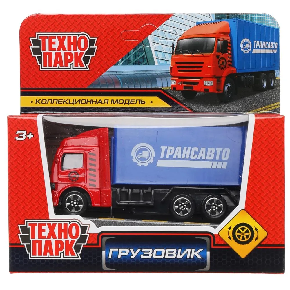 Машинка металлическая «Грузовик» 10,5 см, красная, Технопарк