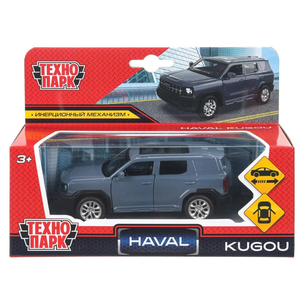Машинка металлическая Haval Kugou, 11,4 см, инерционная, открываются двери, синяя, Технопарк
