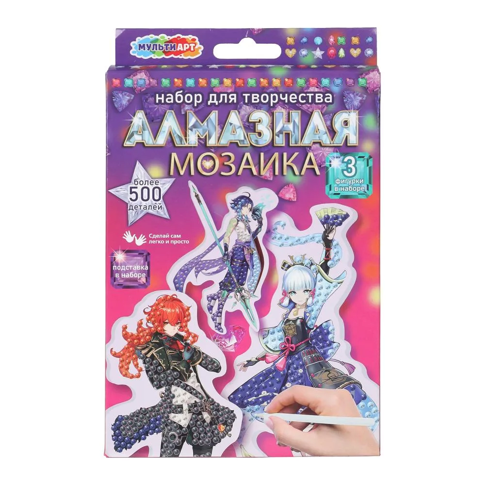 Алмазная мозаика фигурная на подставке «Геншин», 10×15 см, Мульти Арт