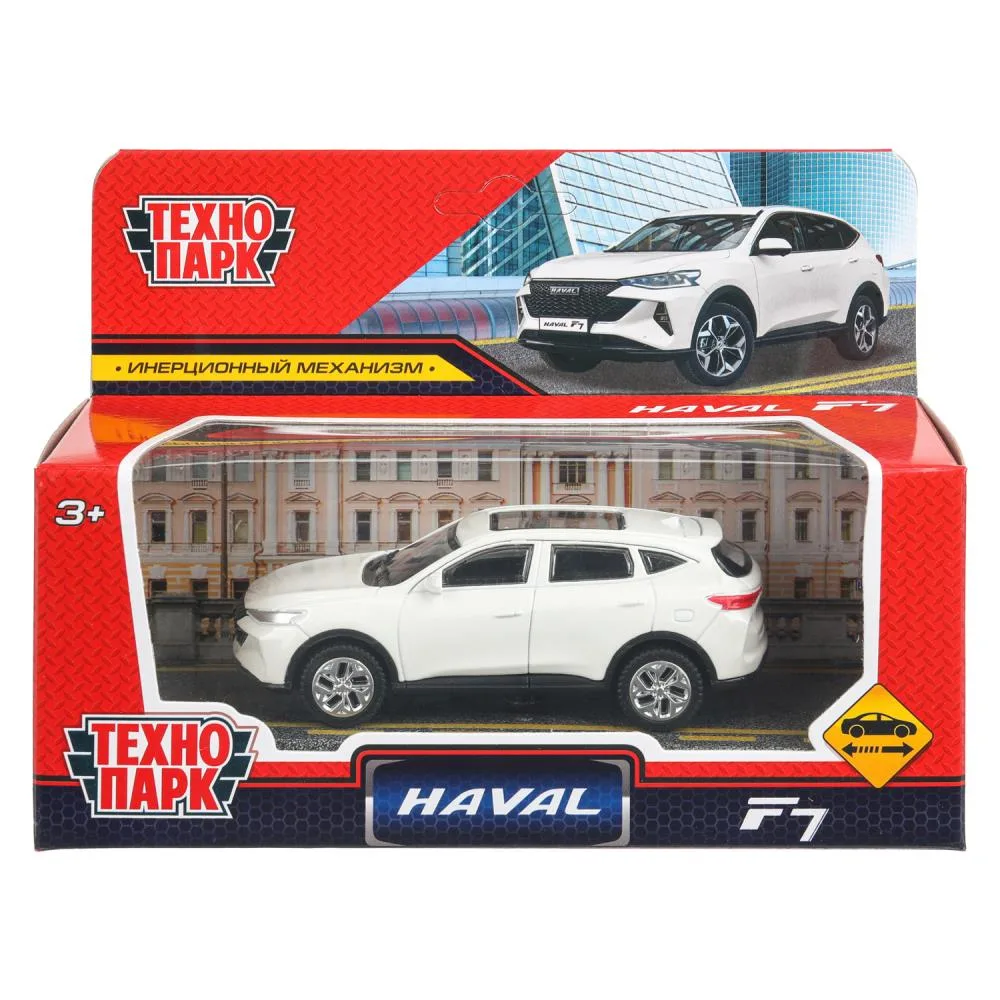 Машинка металлическая инерционная Haval F7 Технопарк, 10,5 см, белая