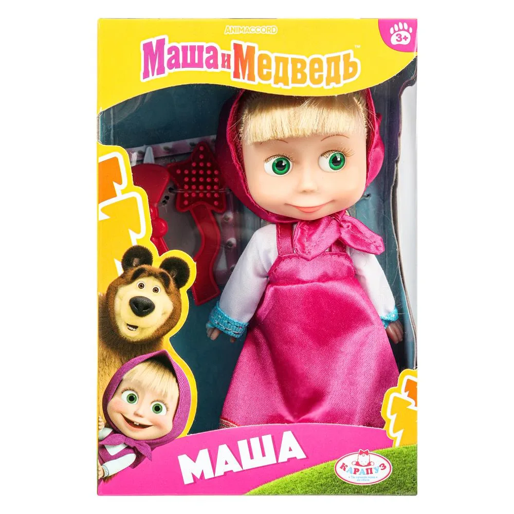 Кукла Маша «Маша и Медведь» Карапуз, 15 см, без звука, аксессуары