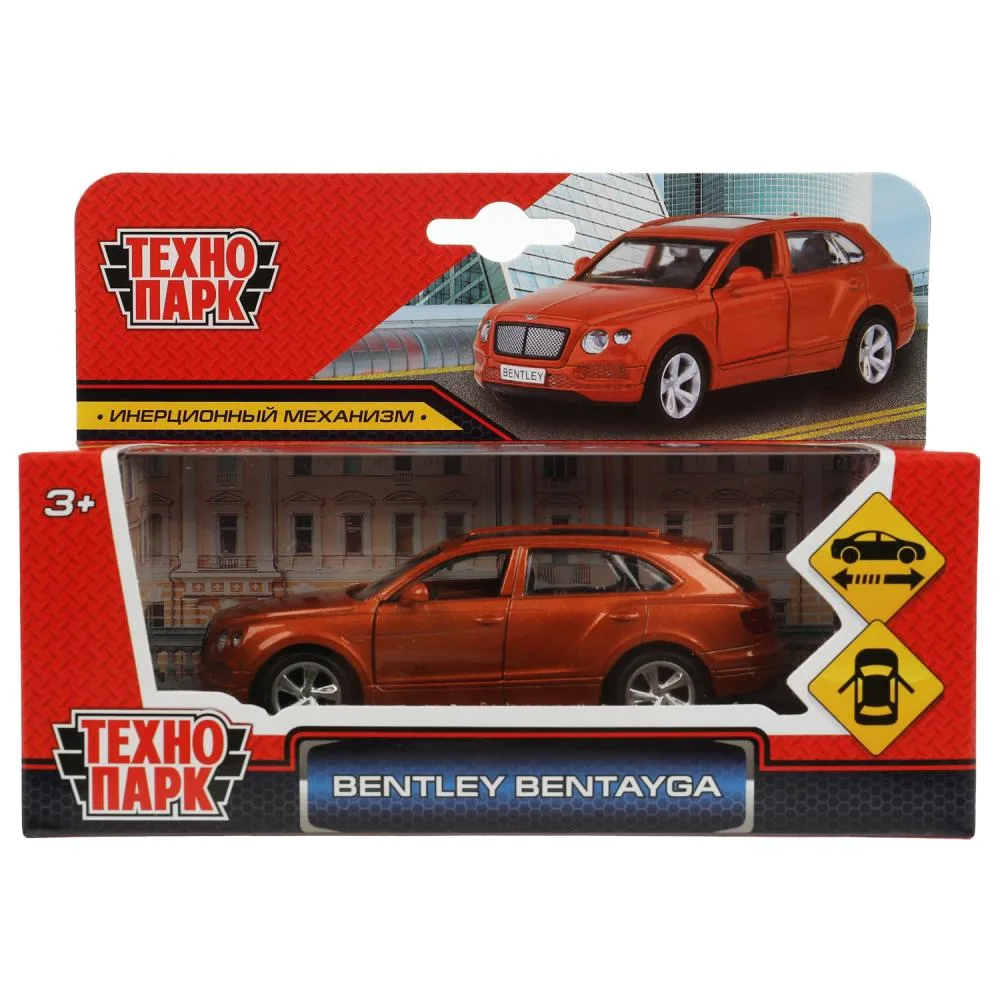 Машинка металлическая Bentley Bentayga, 11,4 см, открываются двери, инерционная, Технопарк