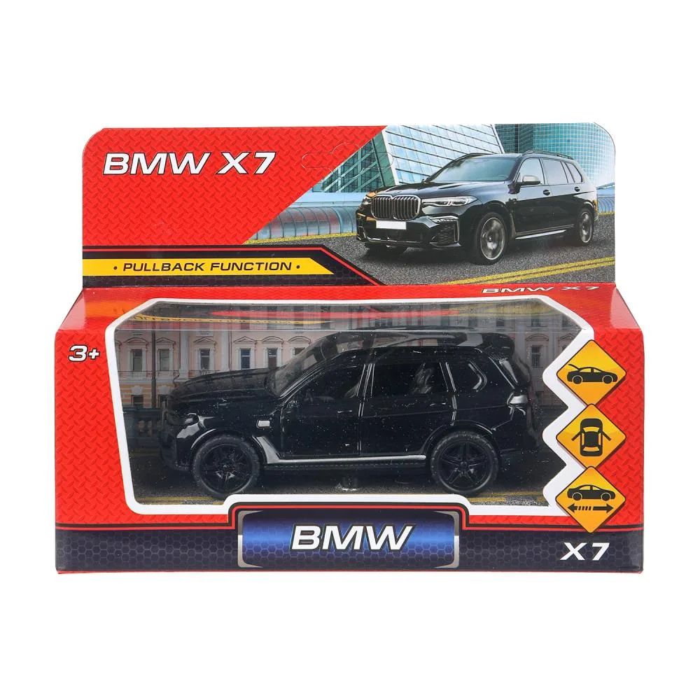 Машинка металлическая BMW X7, 12 см, открываются двери и багажник, инерционная