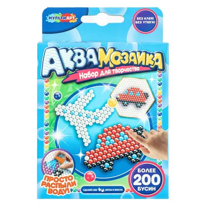 Аквамозаика «Самолёт и машина», 200 бусин, Мульти Арт