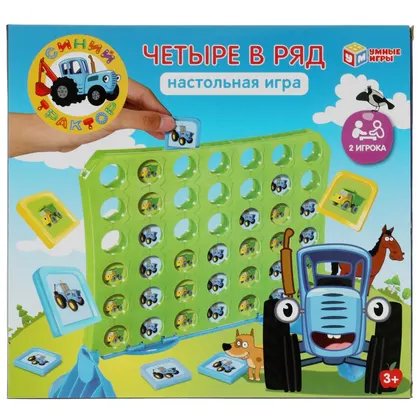 Настольная игра «Четыре в ряд» «Синий трактор», Умные игры