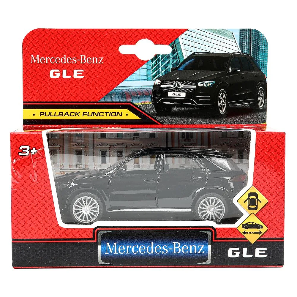 Модель металлическая Mercedes-Benz GLE-Class, 10 см, инерционная, двери, чёрная
