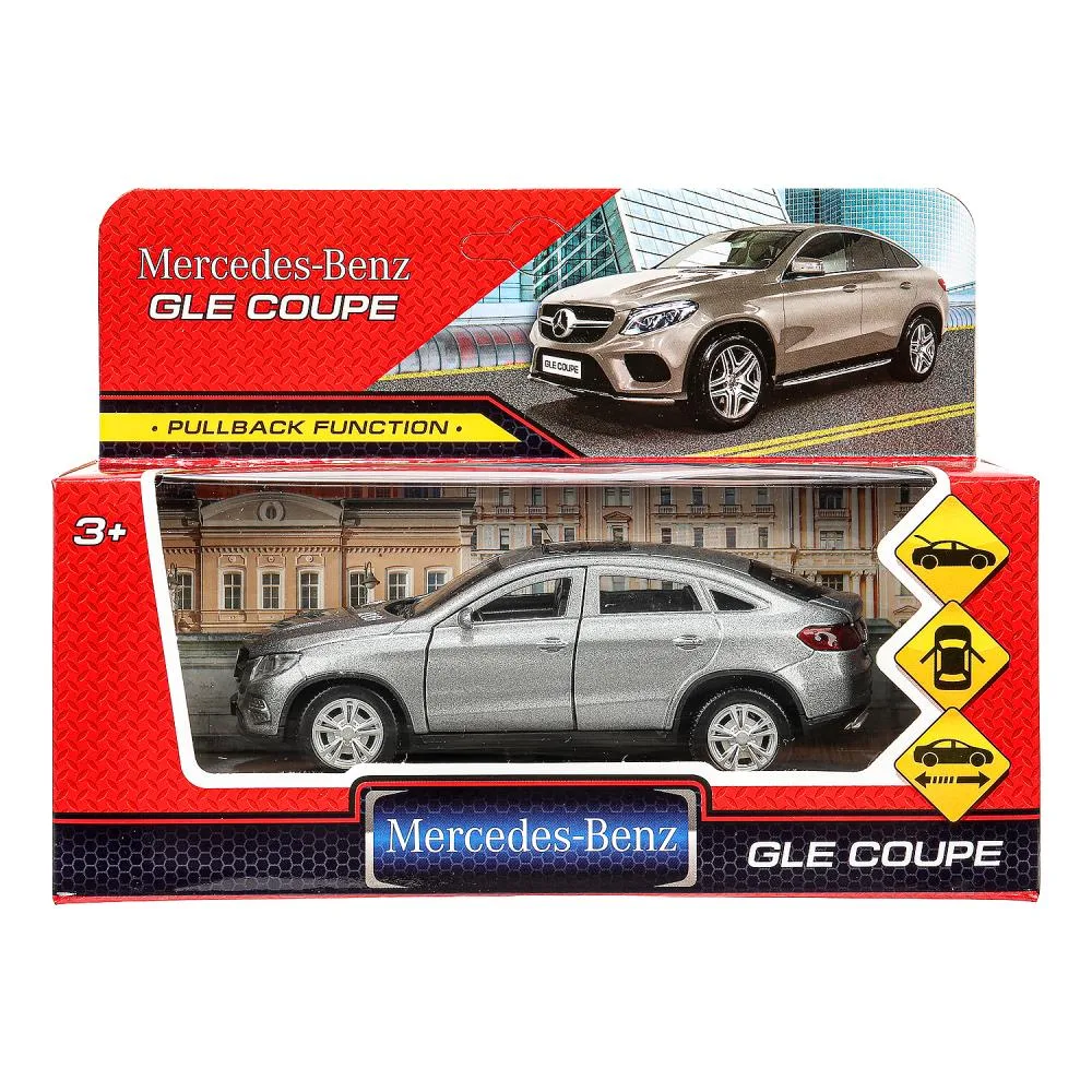 Машинка металлическая Mercedes-Benz GLE Coupe 12 см, серая, Технопарк, 267171