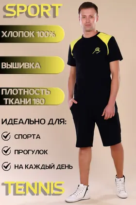 Футболка мужская 15252, черный