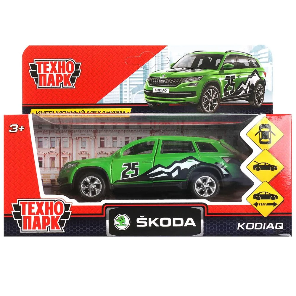 Машинка металлическая Skoda Kodiaq Спорт Технопарк, 12 см, инерционная