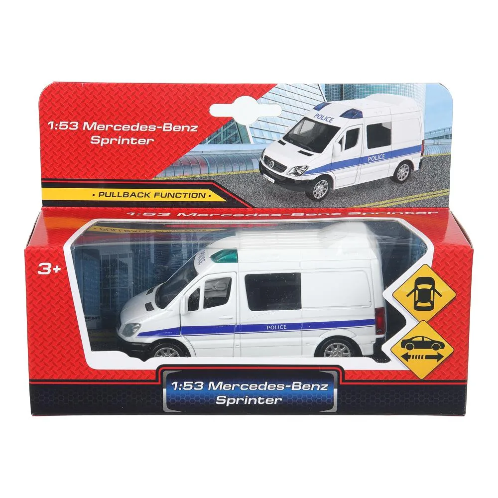 Машинка металлическая Mercedes-Benz Sprinter «Полиция», 11 см, инерционная, Технопарк