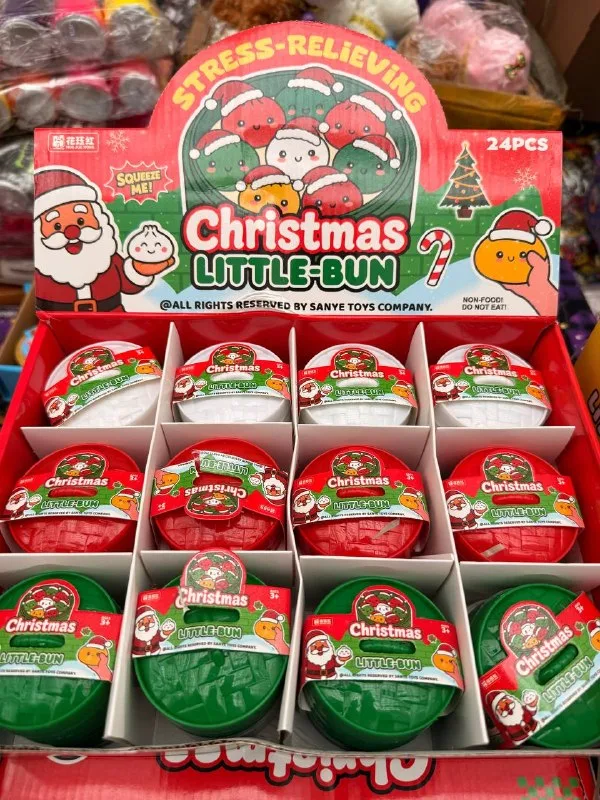 Сквиши новогодние «Christmas Little-Bun» с Сантой
