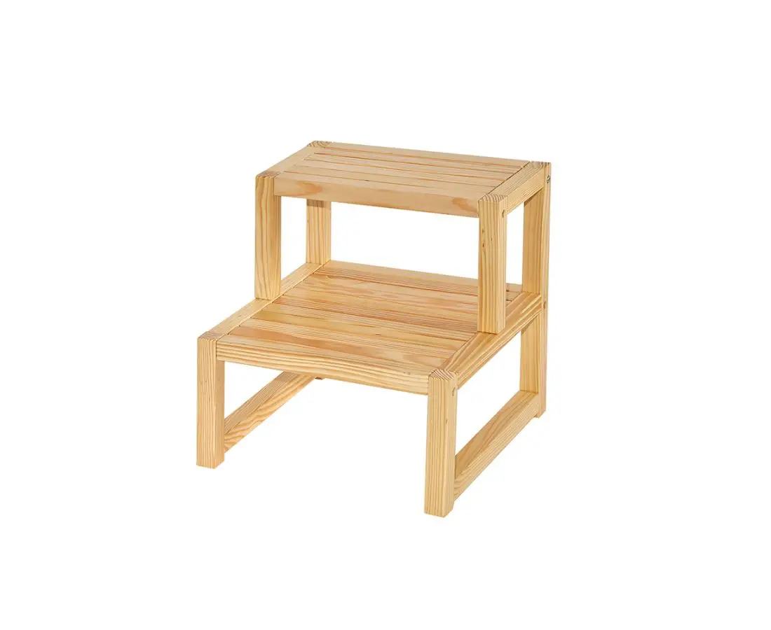 Лестница деревянная с двумя ступеньками - SD13006 37X37X40